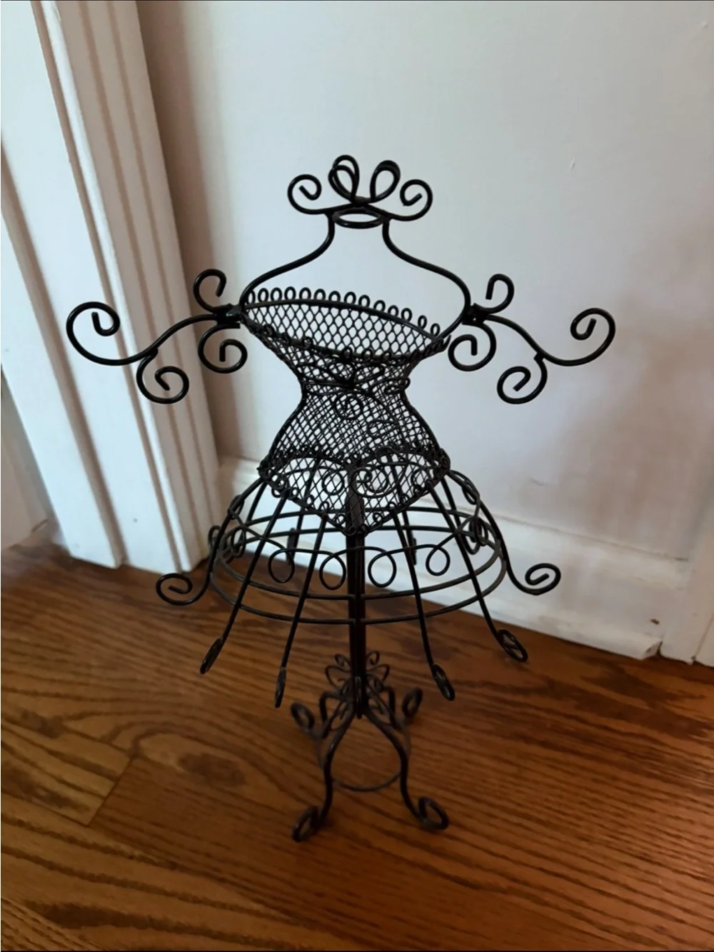 Black Wire Dress Form Jewelry Stand - Unbranded